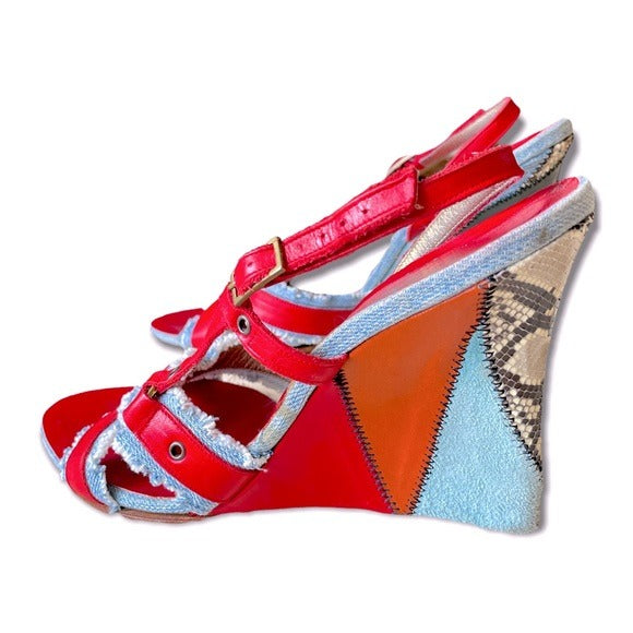 RARE Dolce & Gabbana Patchwork Wedges |Size: IT41|