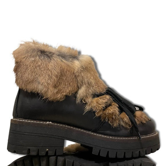 275CENTRAL Real Fur Trimmed Boots |Size: 38|