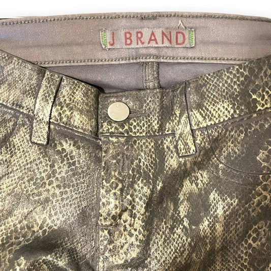 J Brand Golden Snakeskin Print Pants - photo 2 of 8