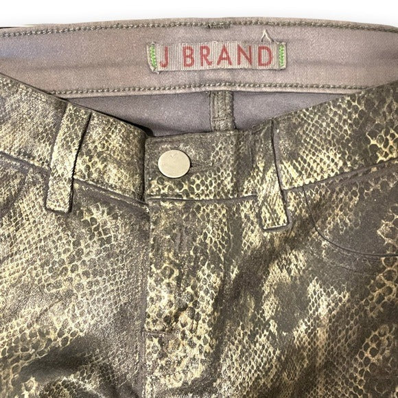 J BRAND Golden Snakeskin Print Pants |Size: 25|