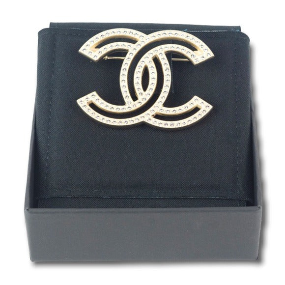 Chanel CC Brooch Diamante