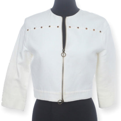 Agnona White Cropped Jacket - photo 2 of 8