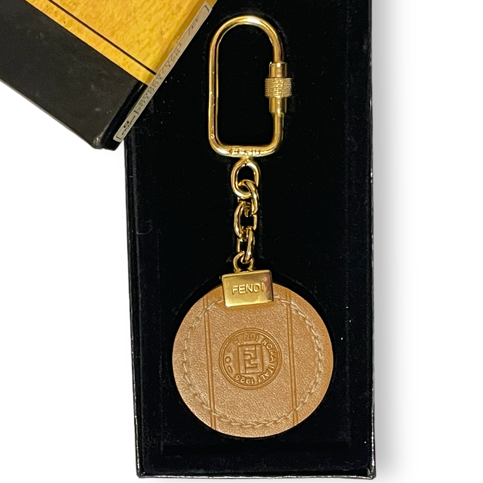 FENDI Vintage Zucca Print Keychain / Bag Charm