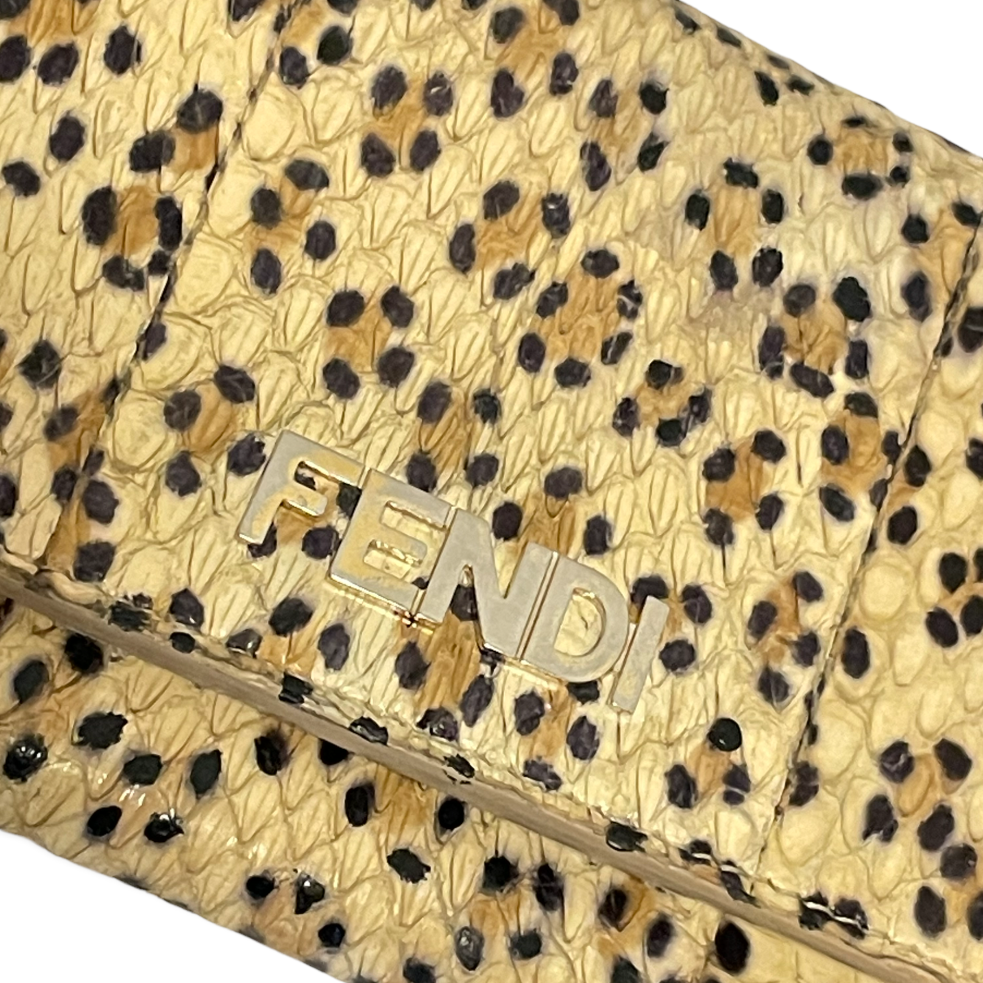 Super RARE Vintage Fendi Python Leopard Print Wallet
