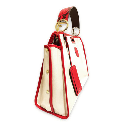 Fendi Red Snakeskin F Logo Bag Strap with Gold & Silver Hardware - photo 11 of 11