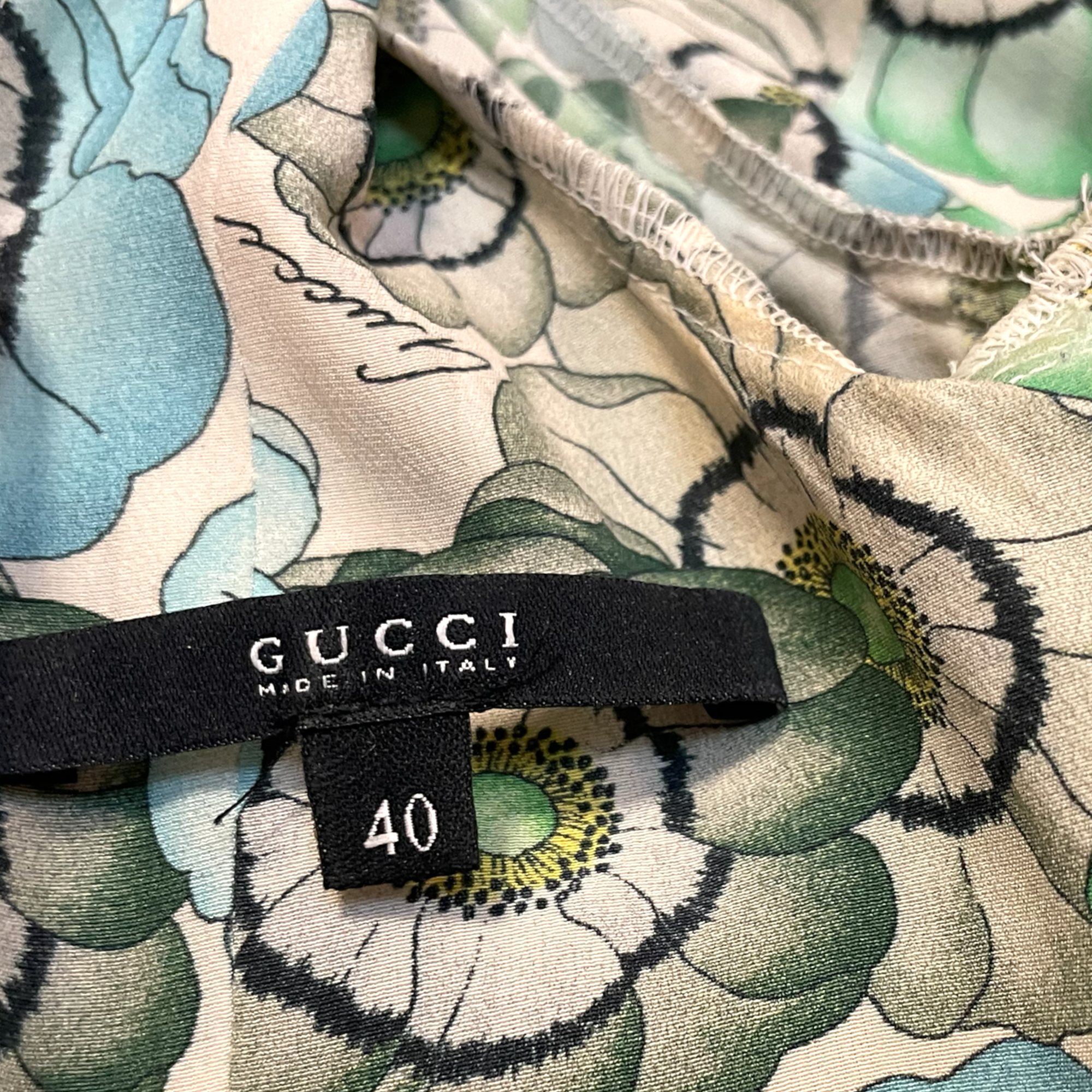 GUCCI dress in the iconic Gucci floral print |Size:IT40| Made in Italy