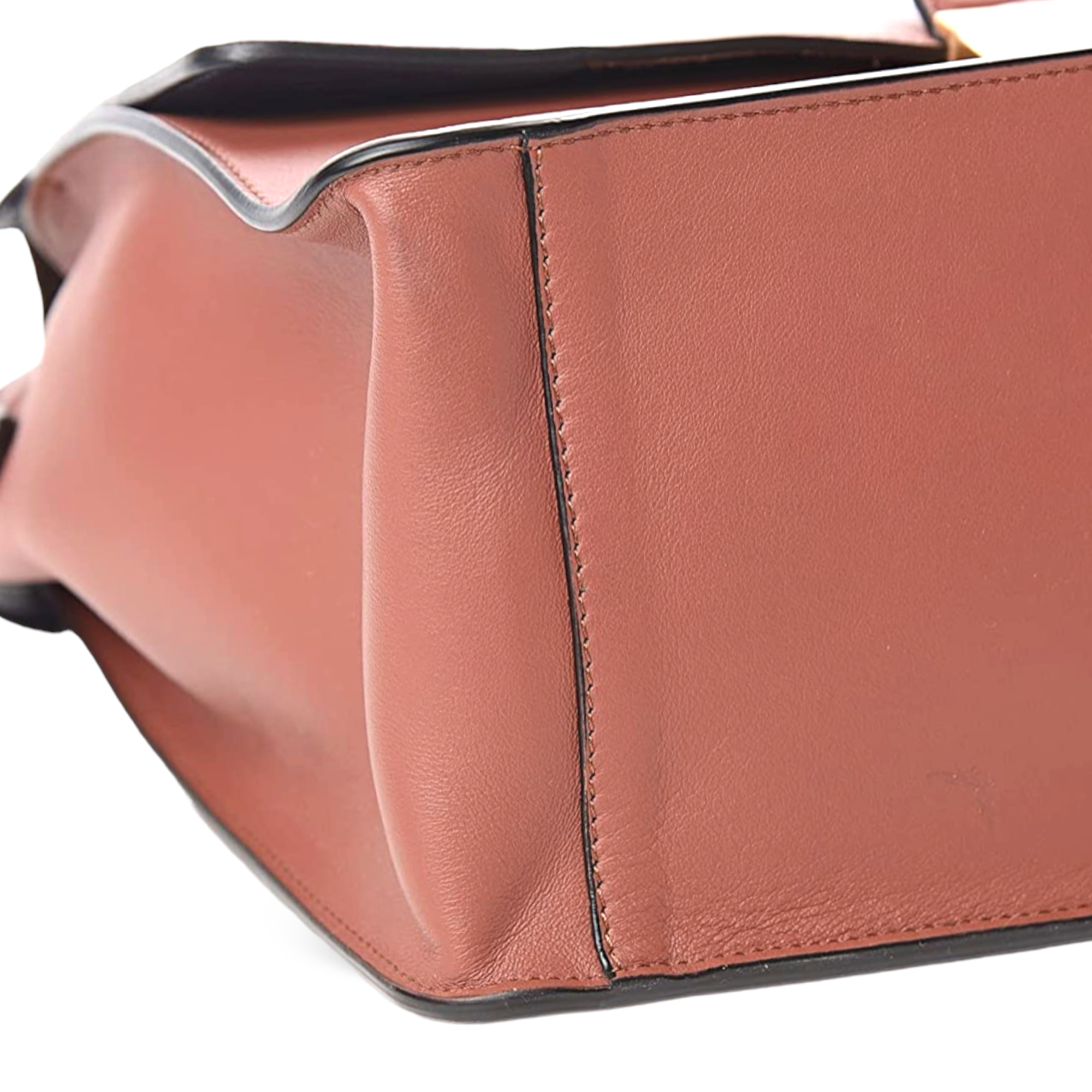 Fendi Kan U Rust Brown Calfskin Leather Large Shoulder Bag