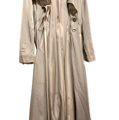 S/s 2004 Christian Dior by John Galliano Silver Satin Trench Coat Jacket - photo 8 of 13