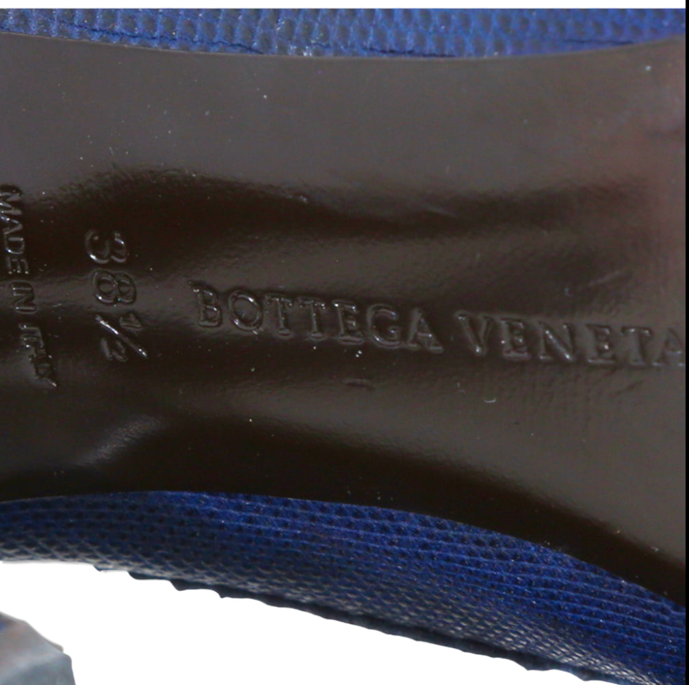 BOTTEGA VENETA Made in Italy Patent LEATHER Spectator Ankle Strap Heels