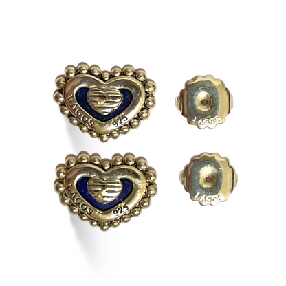 Lagos Lapis Lazuli Maya Heart Stud Earrings - photo 4 of 6