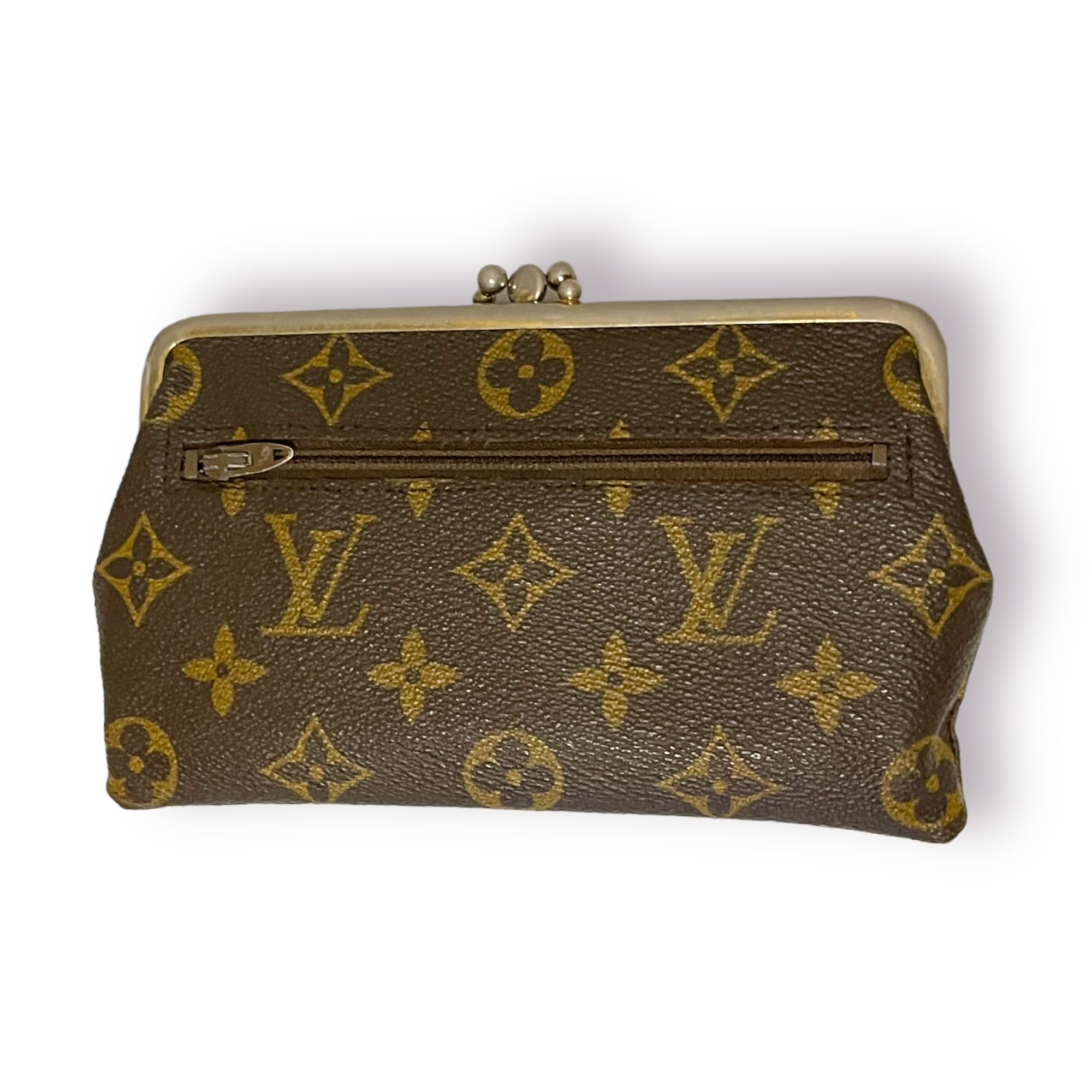 LOUIS VUITTON Vintage Kiss Lock Coin Purse 11535