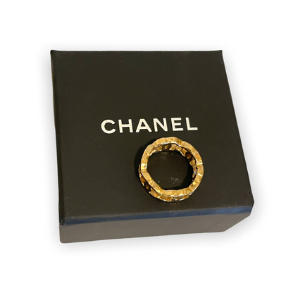 Chanel B11 CC Interlocking Logo Golden Metal Chain Fashion Finger Ring - photo 8 of 13