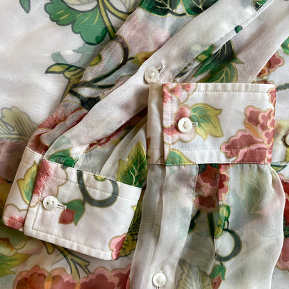 Dolce & Gabbana Made in Italy Floral Silk Button Down Top - photo 5 of 9
