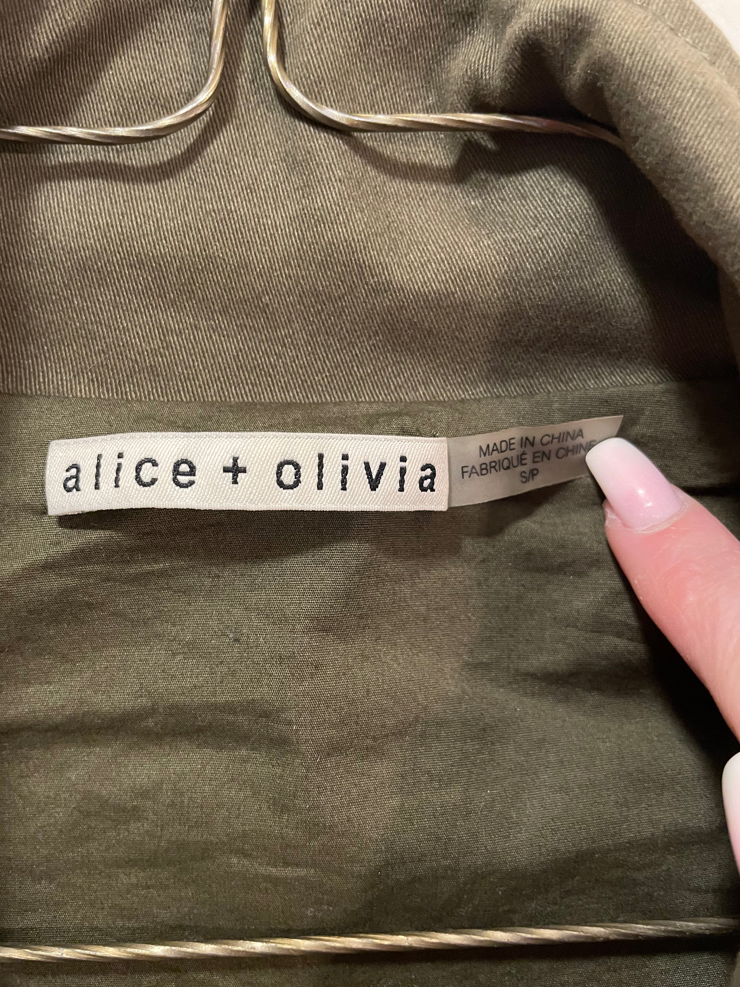 ALICE + OLIVIA “NEVER SAY NEVER” Utility Jacket |Size: S|