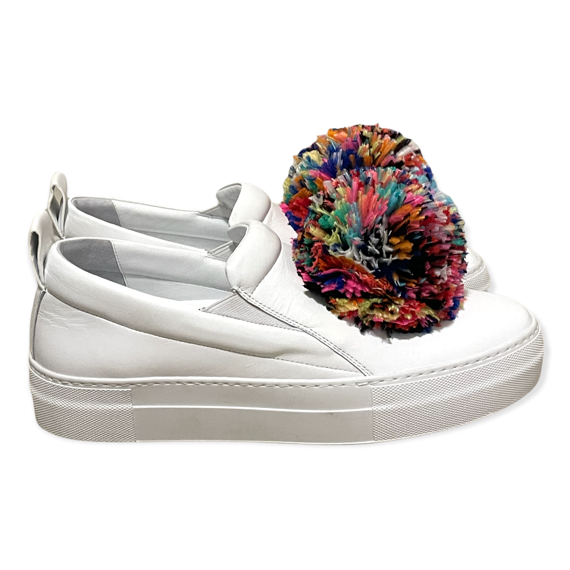 Pom pom slip on sneakers sales