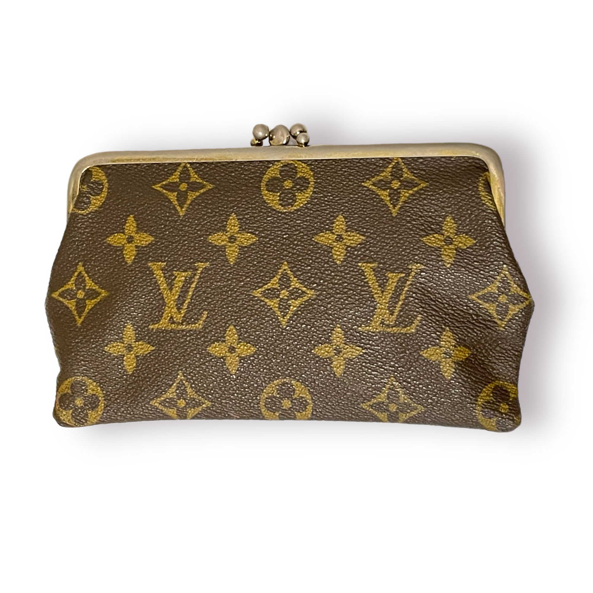 LOUIS VUITTON Monogram Kisslock Coin Purse