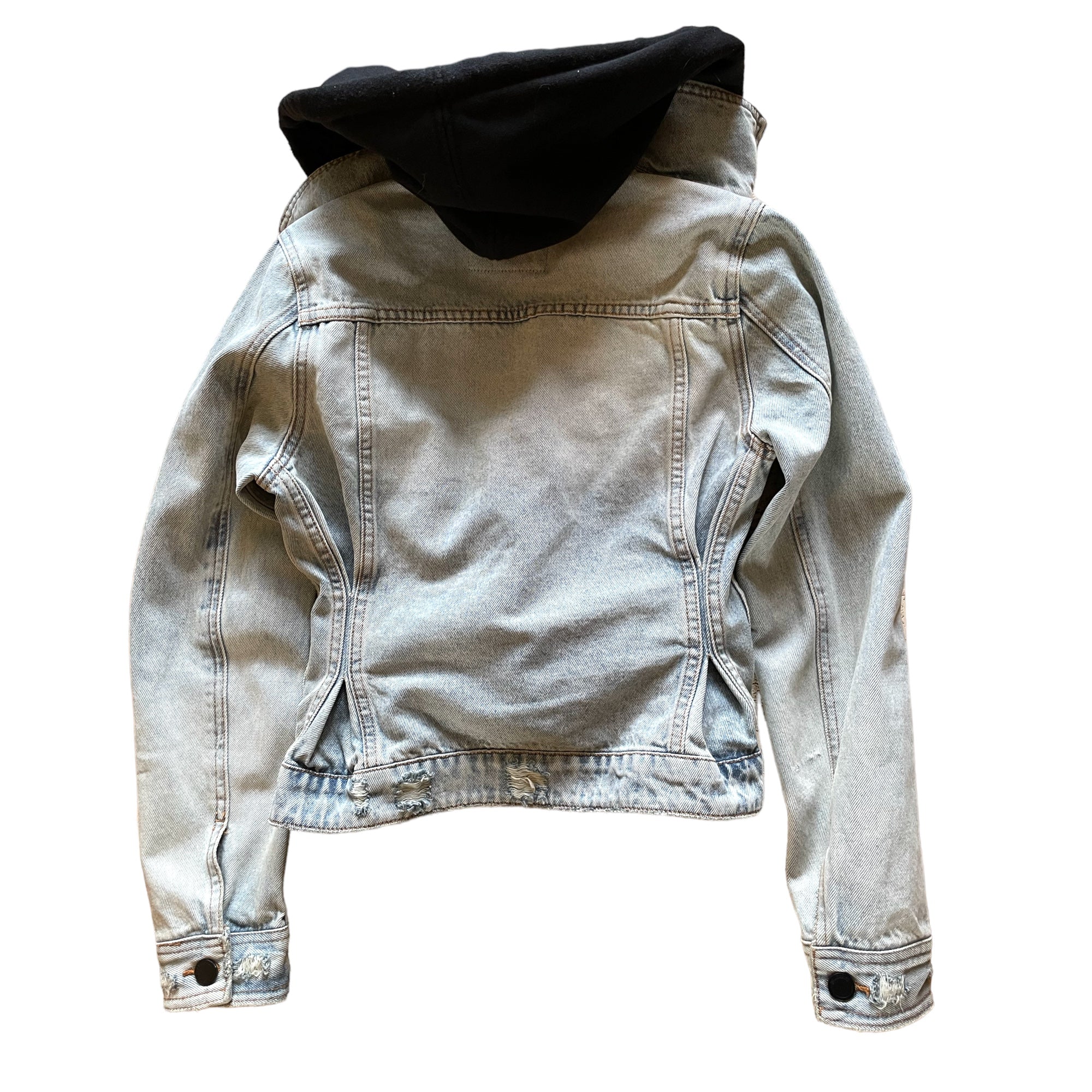 BLANKNYC Hooded Light Wash Fitted Denim Jacket |Size:Small |