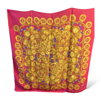 Chanel Vintage Medallion & Gem Silk Scarf Made in Italy - main product photo