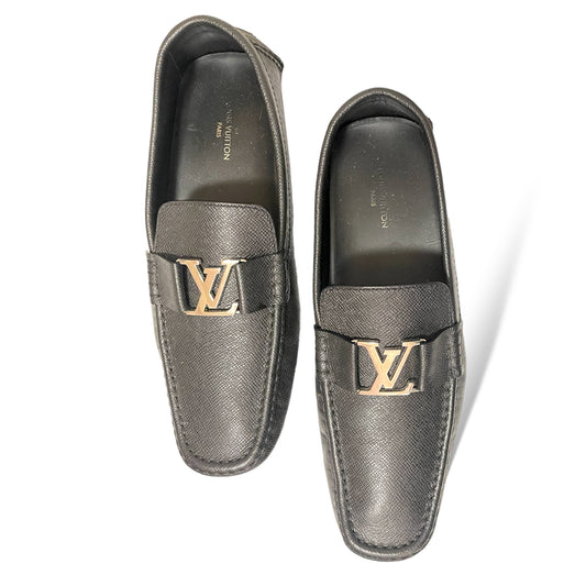 LOUIS VUITTON Mens Drivers with Silver Tone Metal LV Motif |Size: 11M|