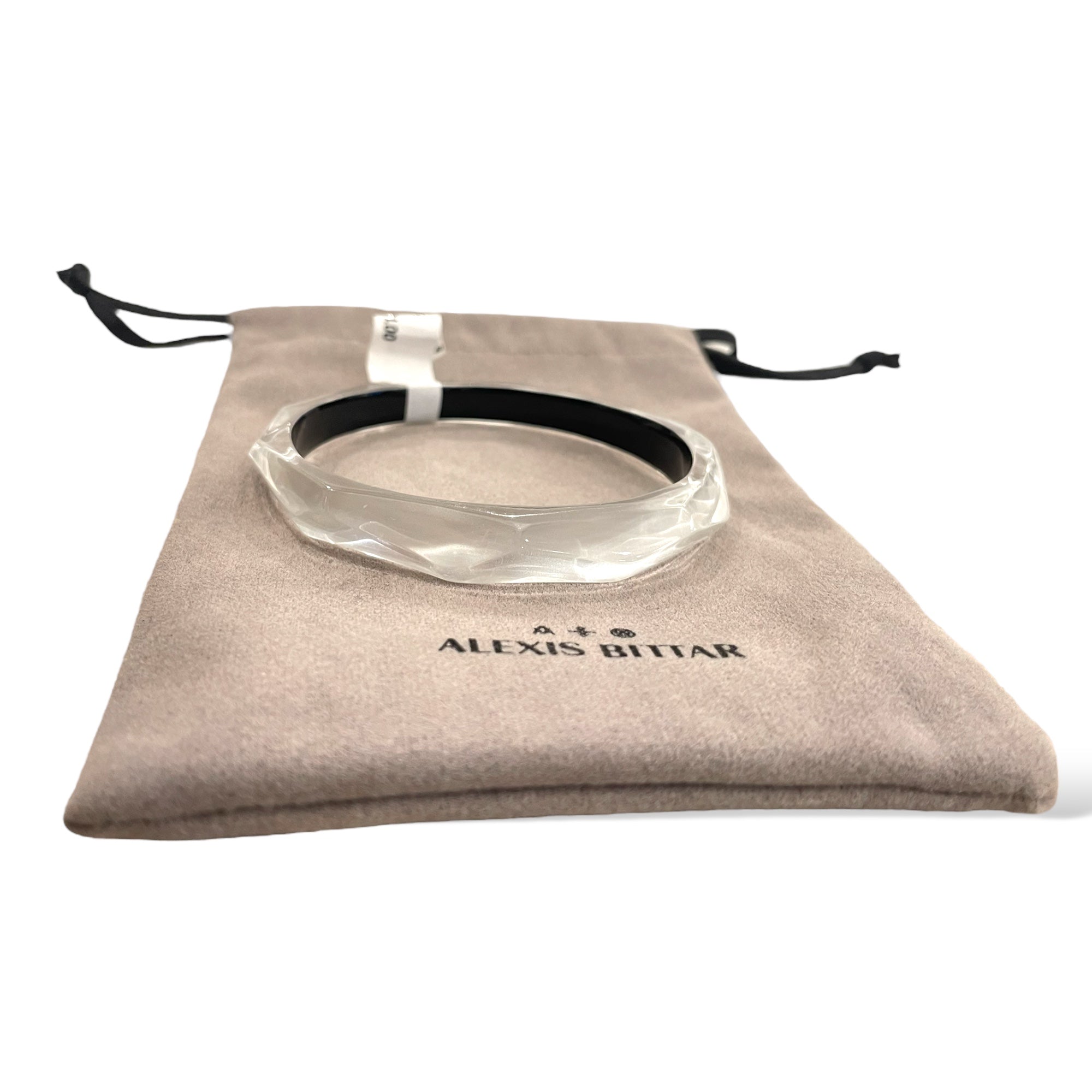 ALEXIS BITTAR Pearl White Lucite Bangle (O/S)