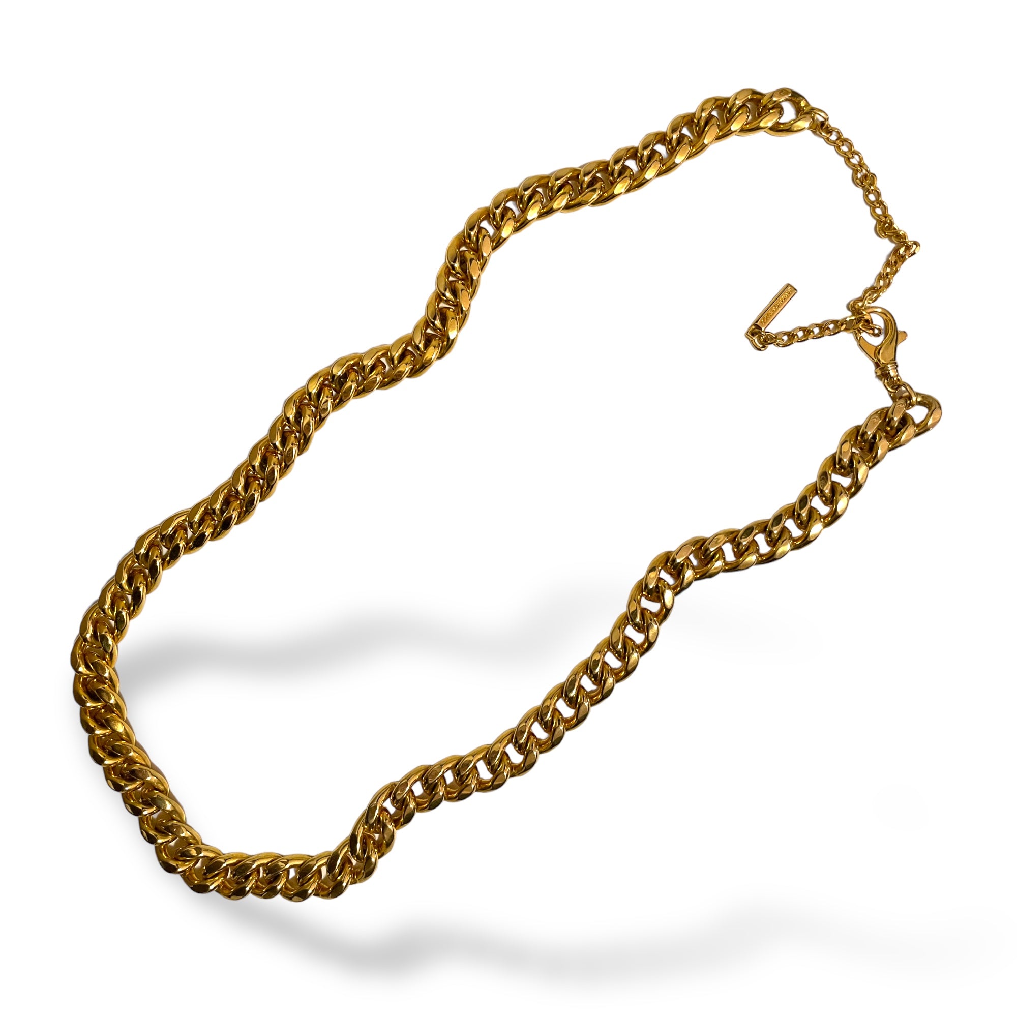 DOLCE & GABBANA Gold-Tone Miami Cuban Chain Belt |Size: 39”|