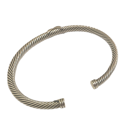 David Yurman X Station Bracelet in Sterling Silver with Pavé Diamonds - photo 3 of 10