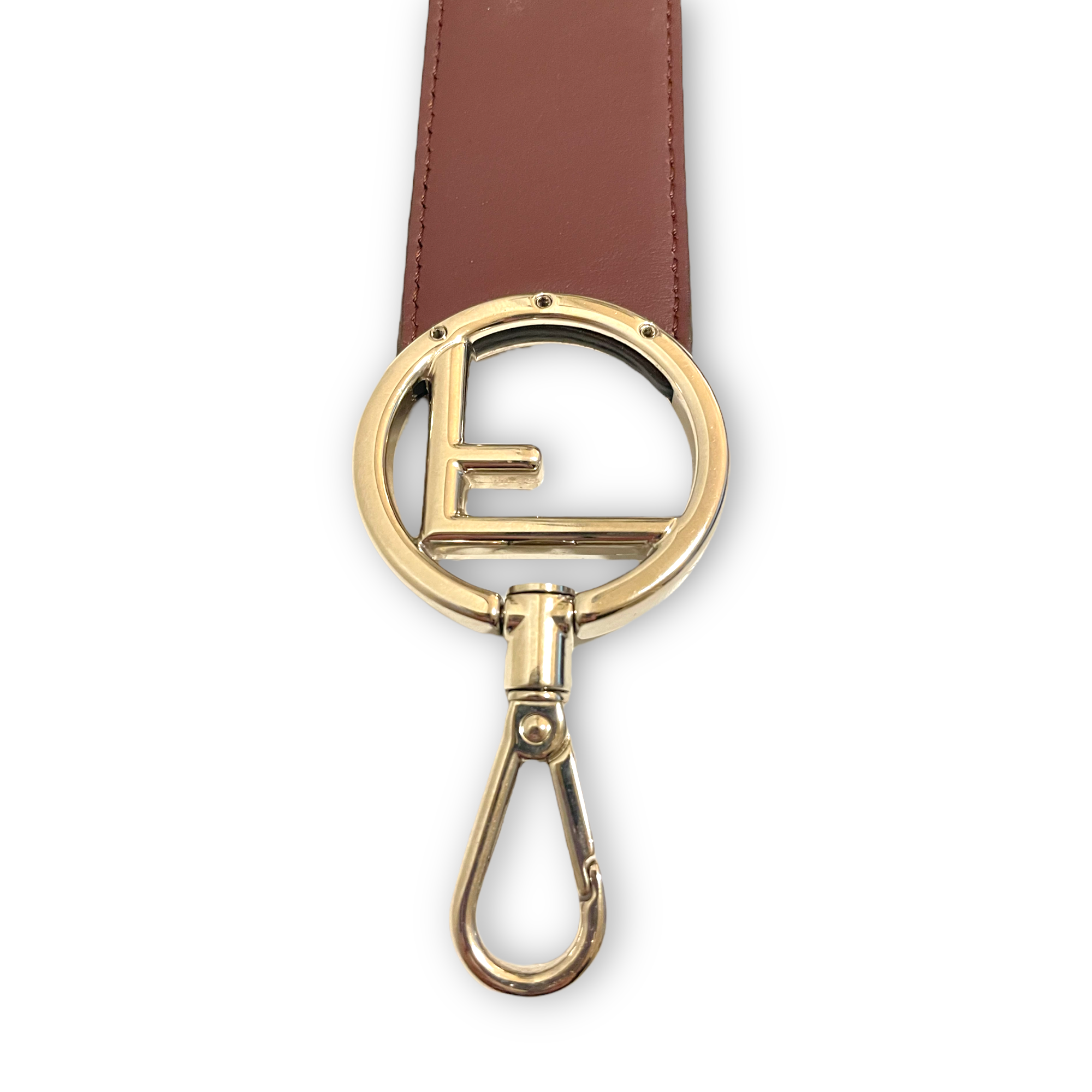 Fendi Red Snakeskin F F Logo Bag Strap with Gold & Silver Hardware  |15.5”|