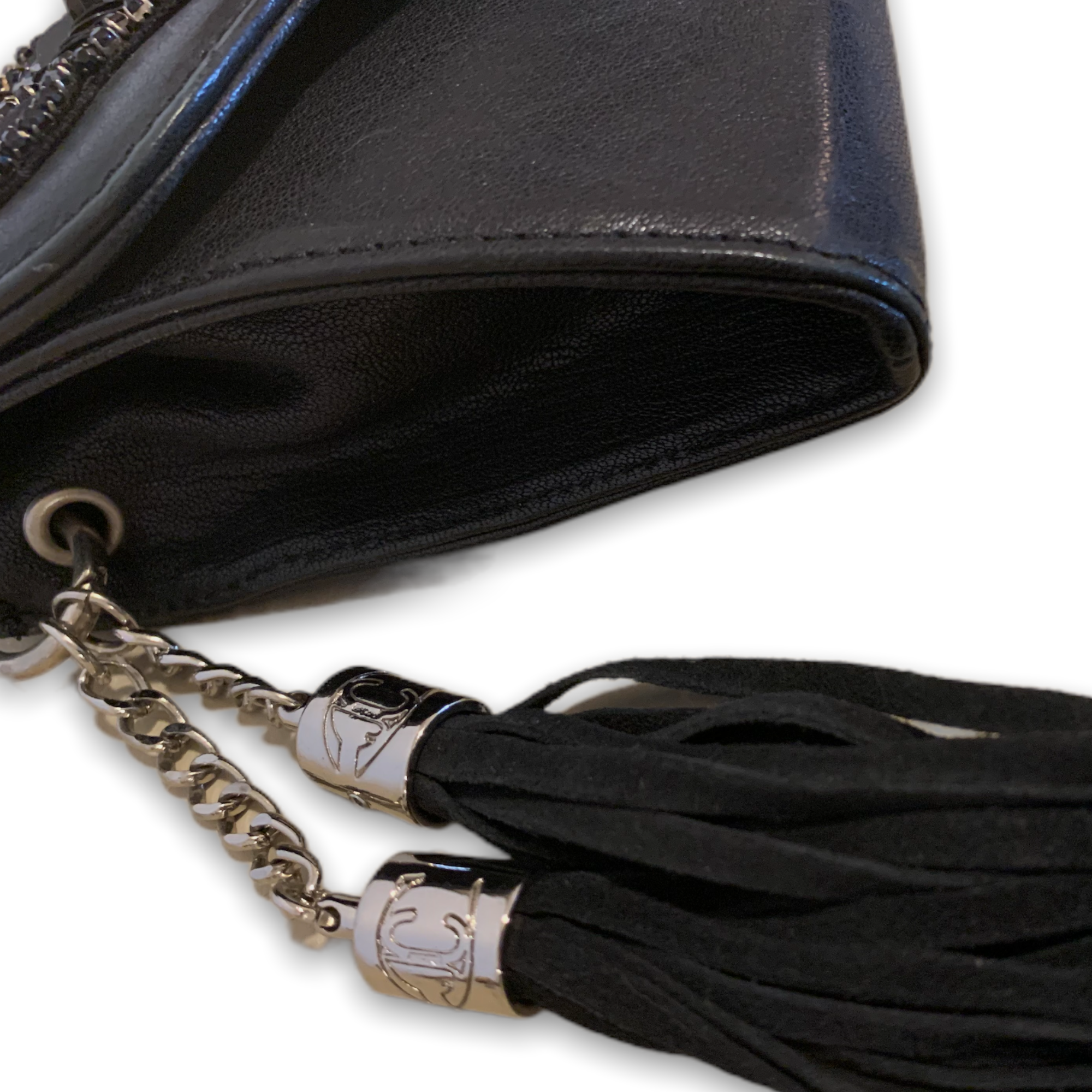 Vintage Roberto Cavalli JUSTCAVALLI Black Leather Clutch