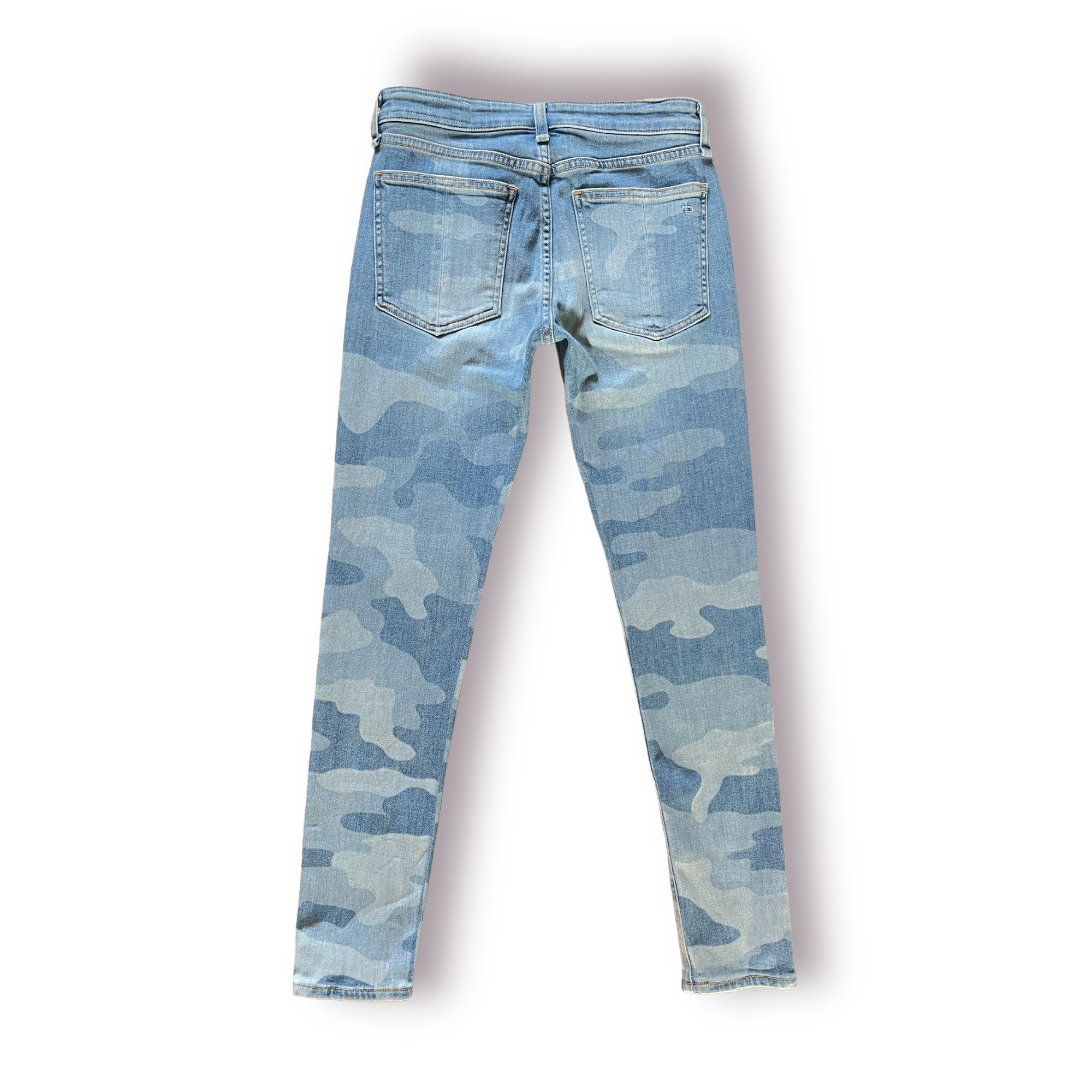 RAG & BONE Mid-Rise Light Denim Camouflage Jeans |Size: XS | US 25|