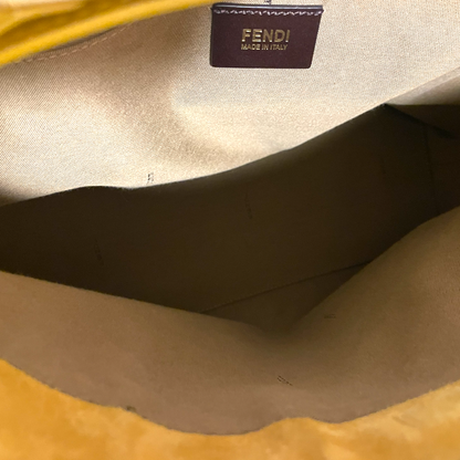 Fendi Large Tobacco/Ochre Zucca Print Canvas with Calfskin Trim Hobo Bag - photo 15 of 18