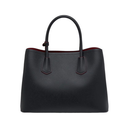 Black Fiery Red Saffiano Leather Double Prada Bag (Sold Out IN Stores) - photo 14 of 17