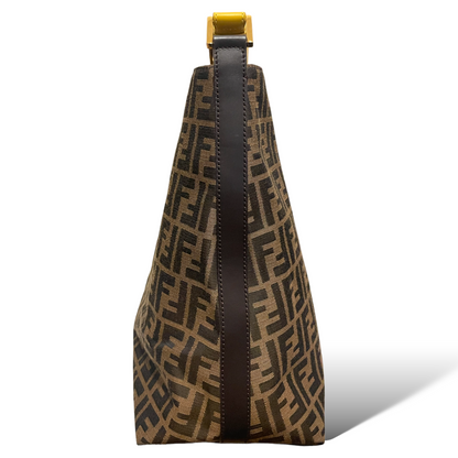 Fendi Large Tobacco/Ochre Zucca Print Canvas with Calfskin Trim Hobo Bag - photo 13 of 18