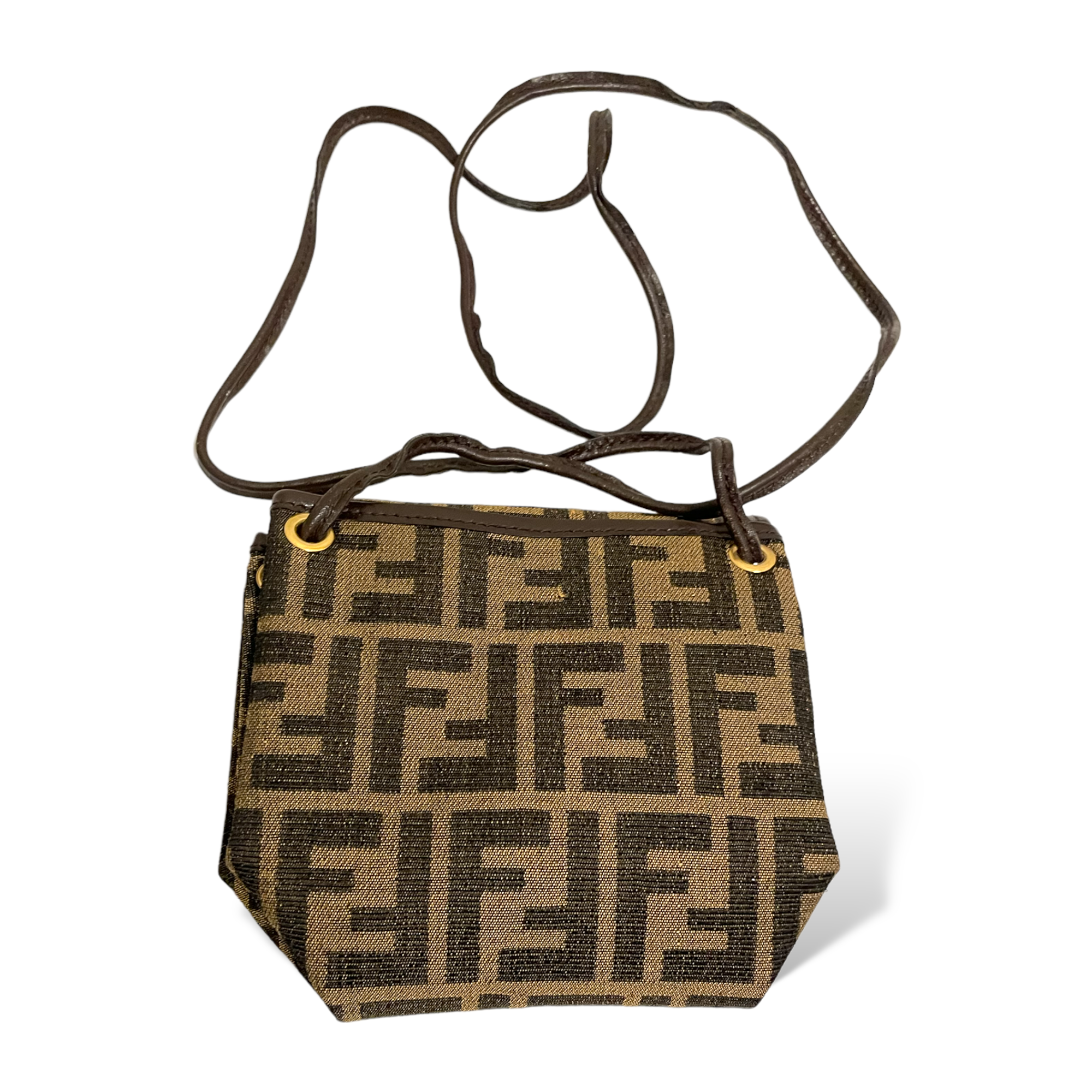 Fendi Vintage Zucca Print Mini Crossbody Accordion Bag