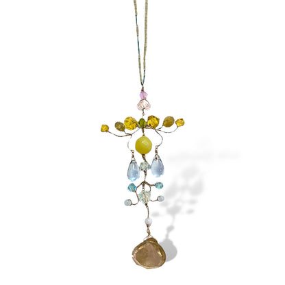 Custom Made Semi Precious Gem Stone Abstract Necklace - photo 3 of 3