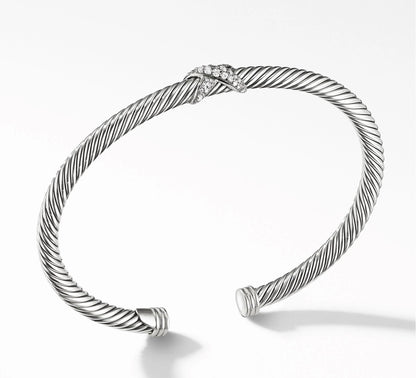 David Yurman X Station Bracelet in Sterling Silver with Pavé Diamonds - photo 8 of 10