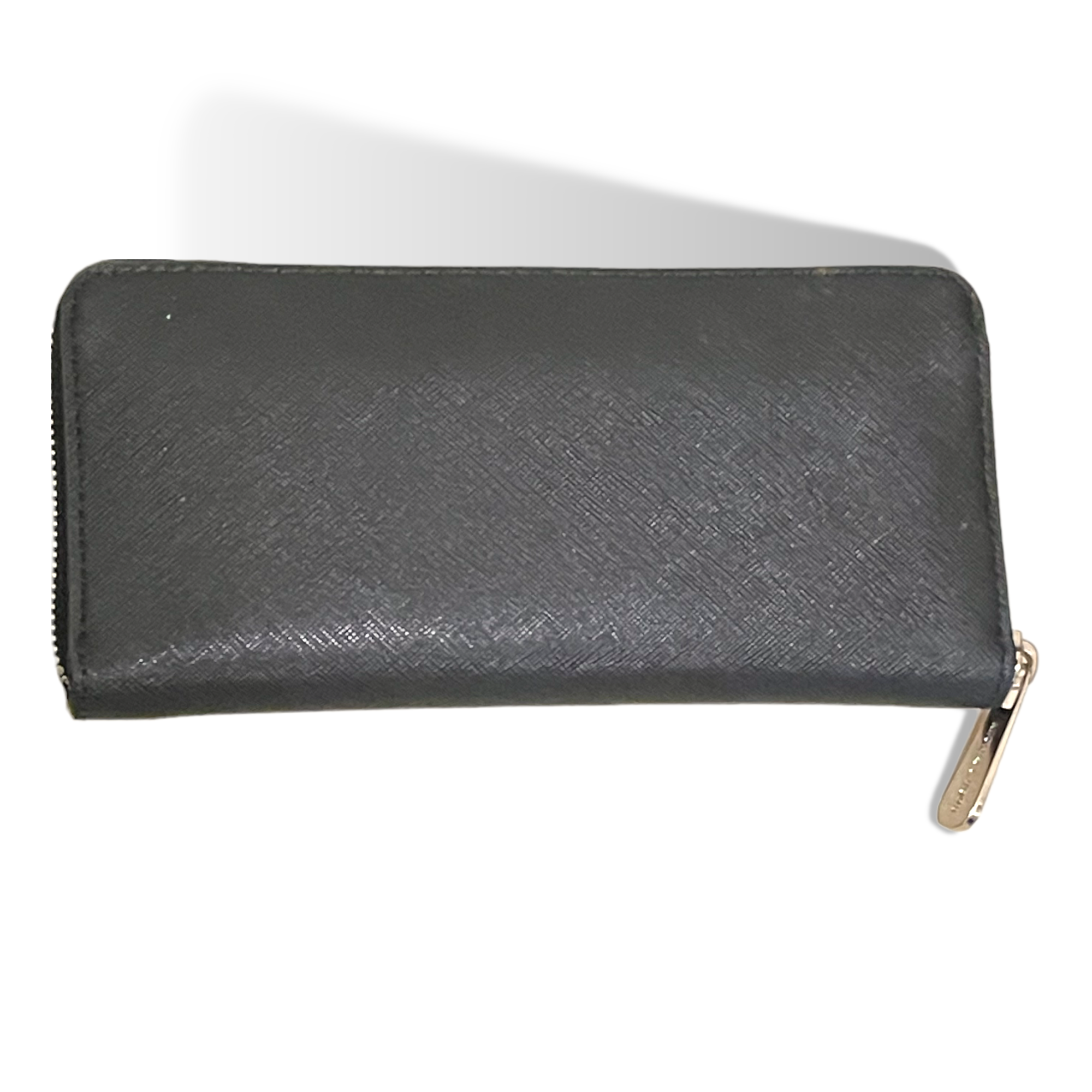 Michael Kors Black Saffiano Leather Zip Around Continental Wallet