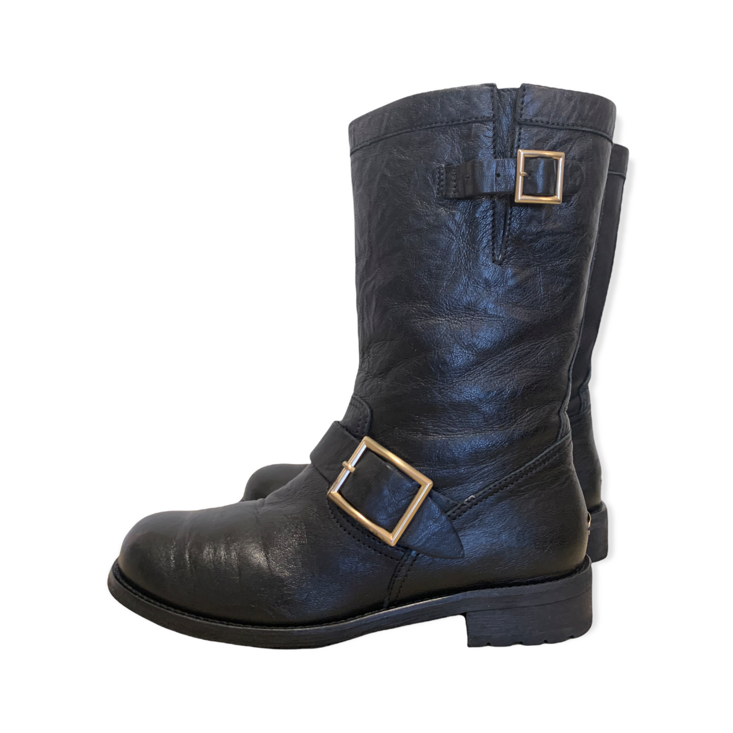 Jimmy Choo Leather Biker Boots