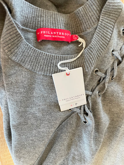 PHILANTHROPY Heather Grey Short-Sleeve Sweater Dress - photo 4 of 8