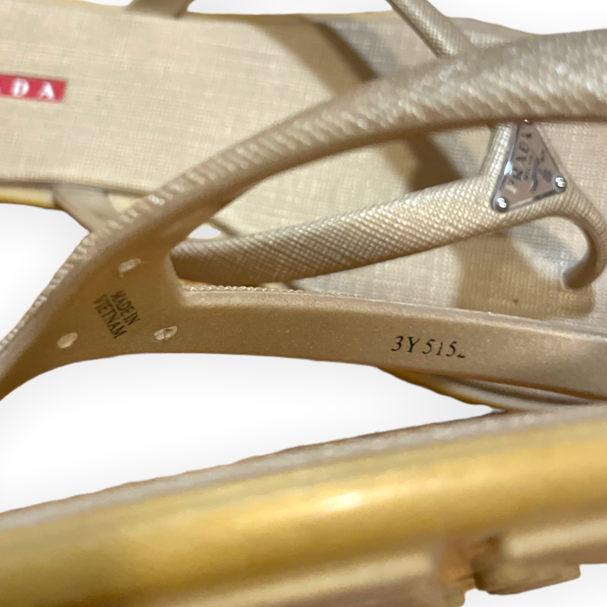 Prada Golden Logo Flip-Flop Sandals |Size: EU39|