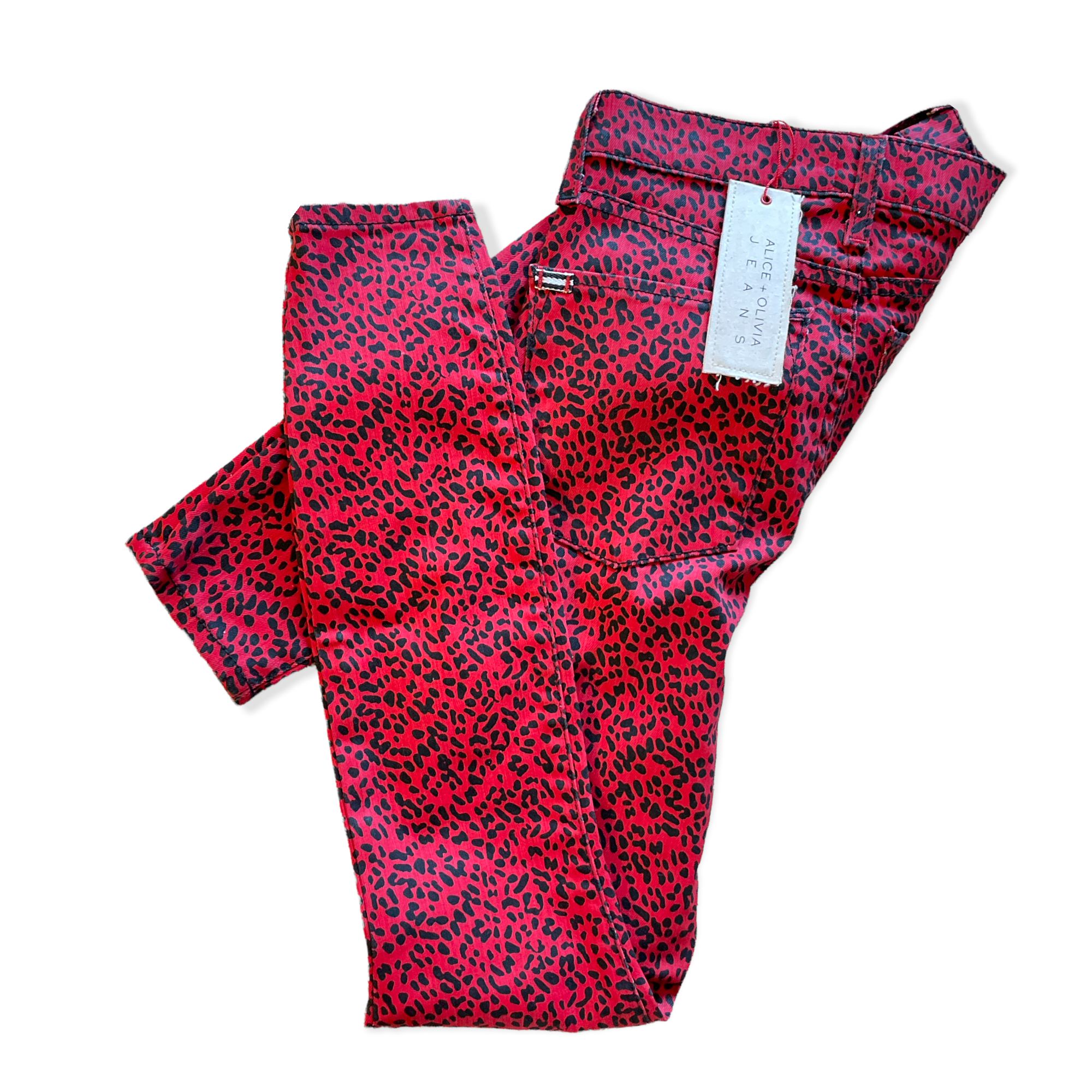 Alice + Olivia Ruby & Mini Black Leopard Print Pants w/ Tags |Size: XS | US 24|