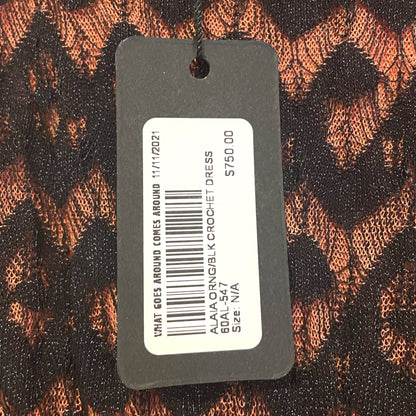 Alaïa Paris Orange/Coral & Black Crochet Dress - photo 3 of 12