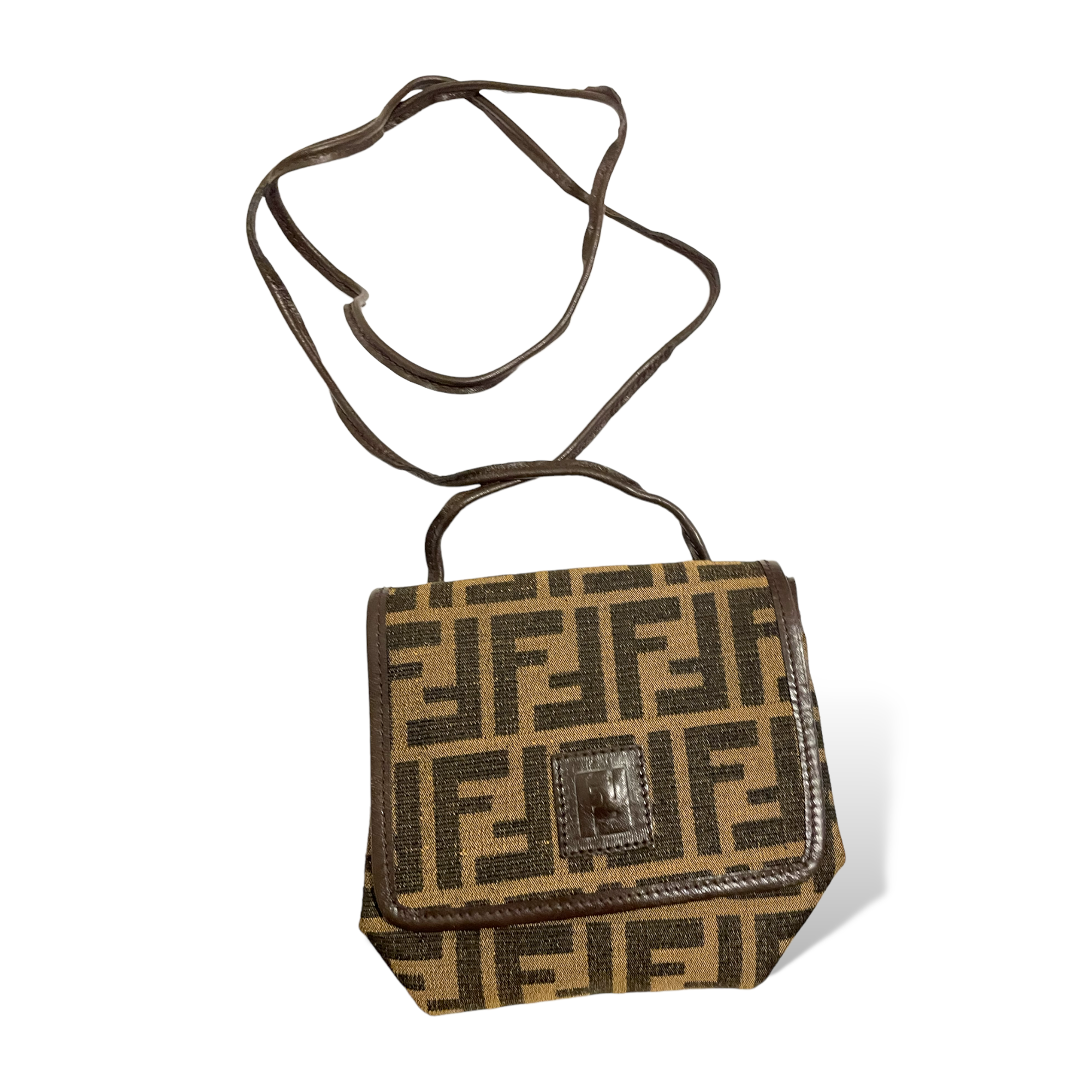 Fendi Vintage Zucca Print Mini Crossbody Accordion Bag