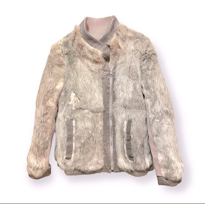 Helmut Lang Reversible Wool & Fur Jacket with Lamb leather Accents - photo 3 of 9