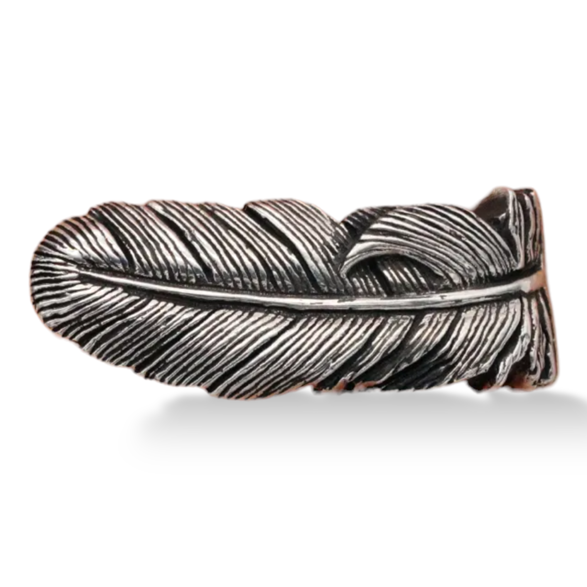 King Baby Solid Sterling Silver Raven Feather Ring