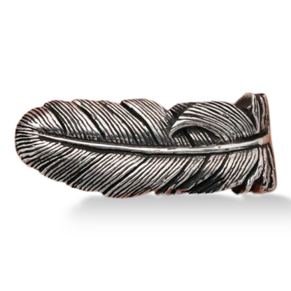 King Baby Solid Sterling Silver Raven Feather Ring - photo 2 of 9