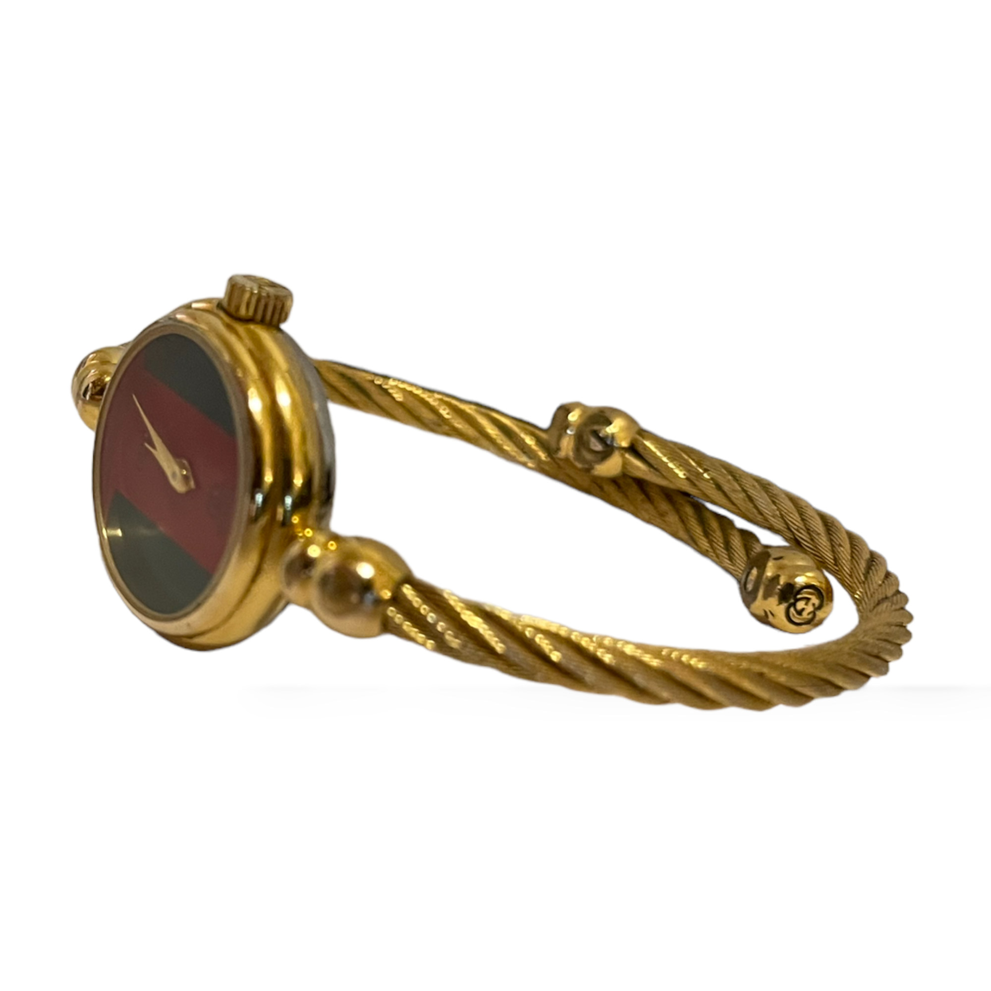 Vintage Gucci 1500l ladies wristwatch, Horsebit bangle strap, - Ruby Lane