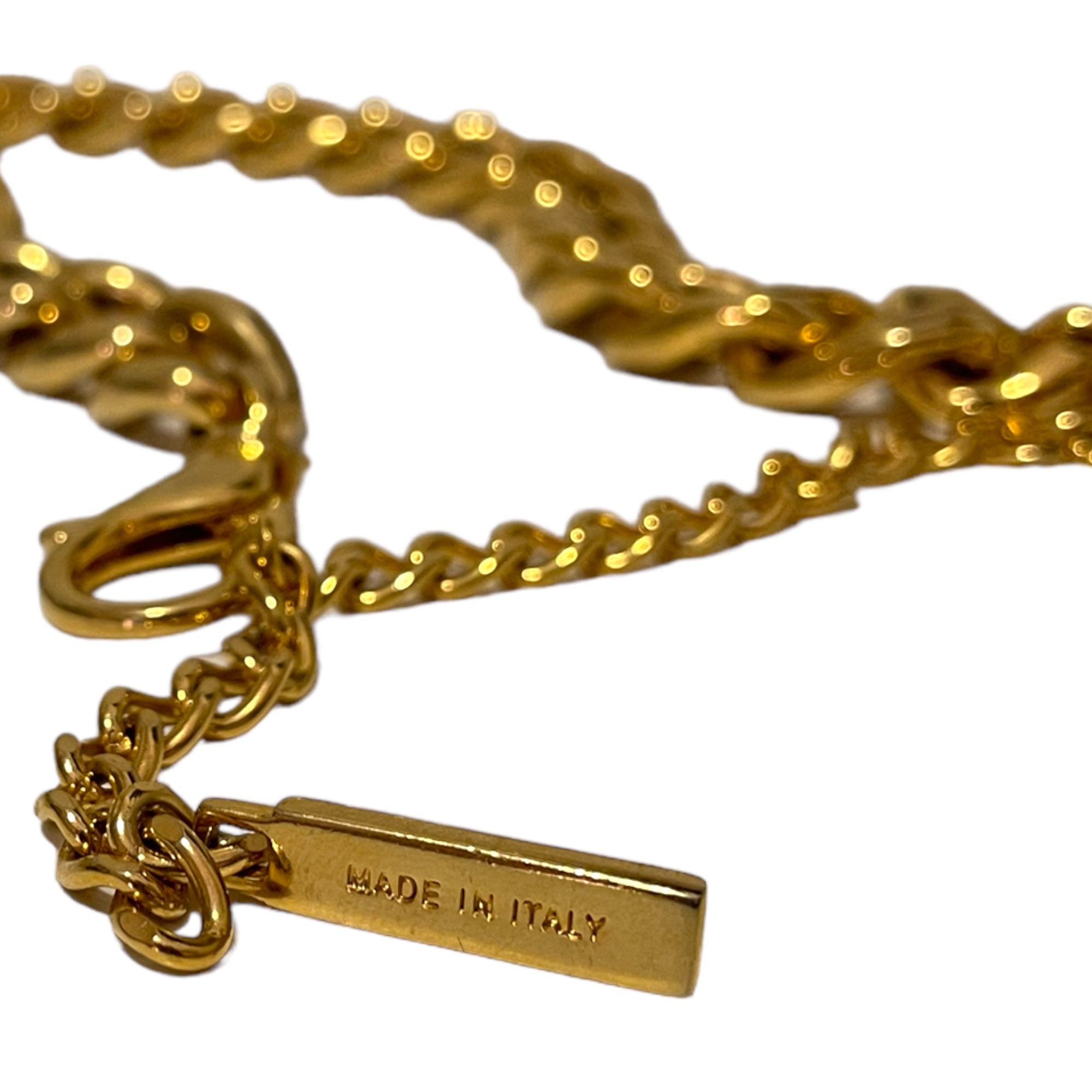 DOLCE & GABBANA Gold-Tone Miami Cuban Chain Belt |Size: 39”|