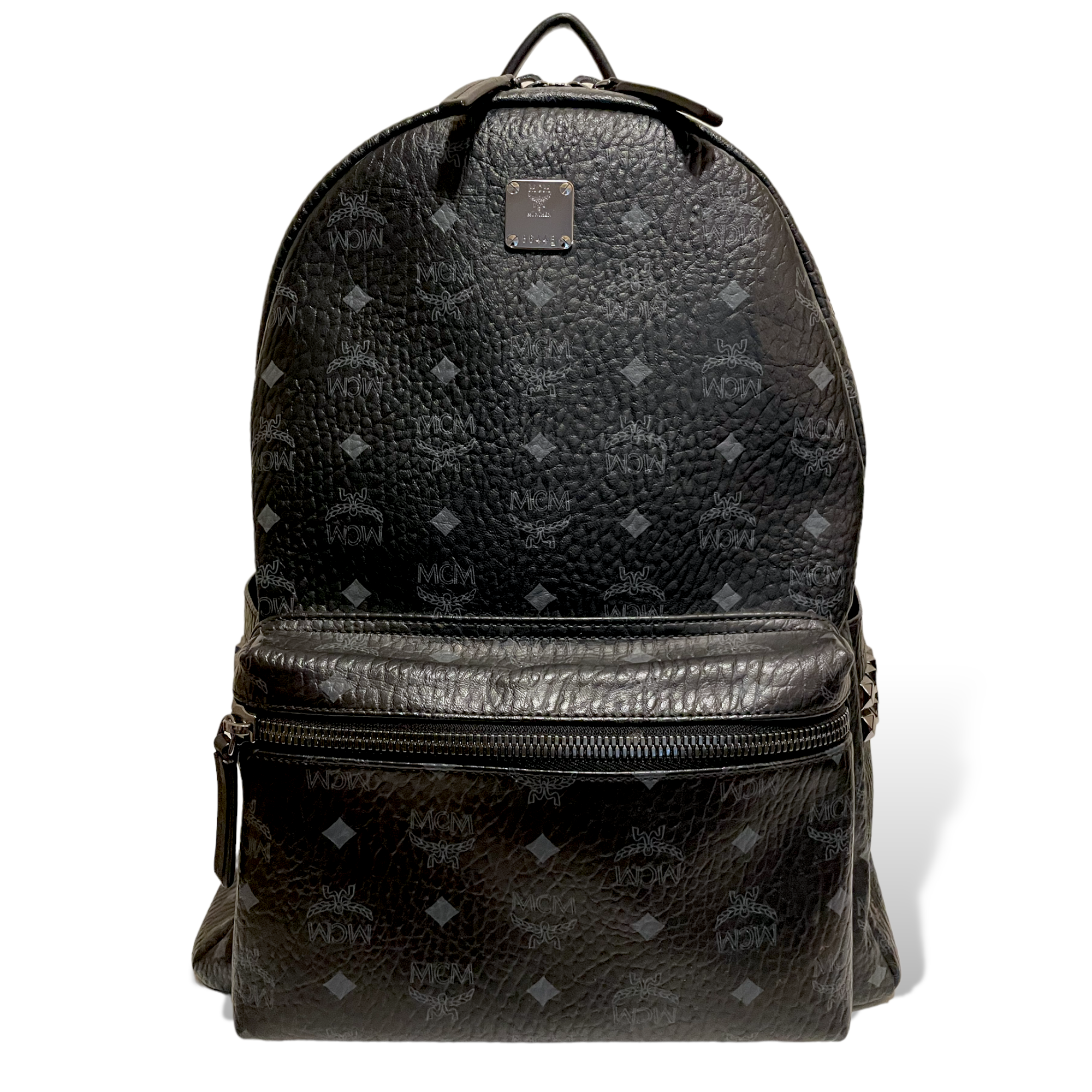 Mini Stark Side Studs Backpack in Visetos Black