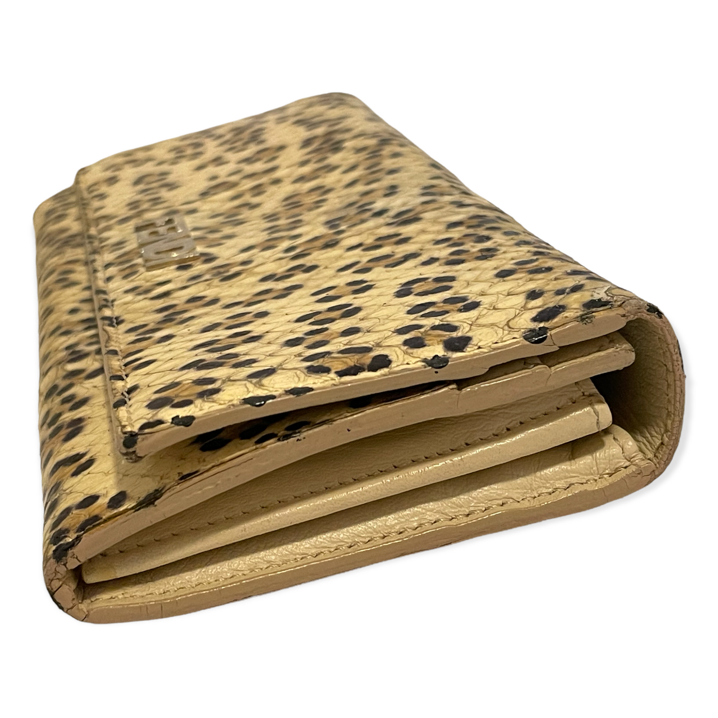 Super RARE Vintage Fendi Python Leopard Print Wallet