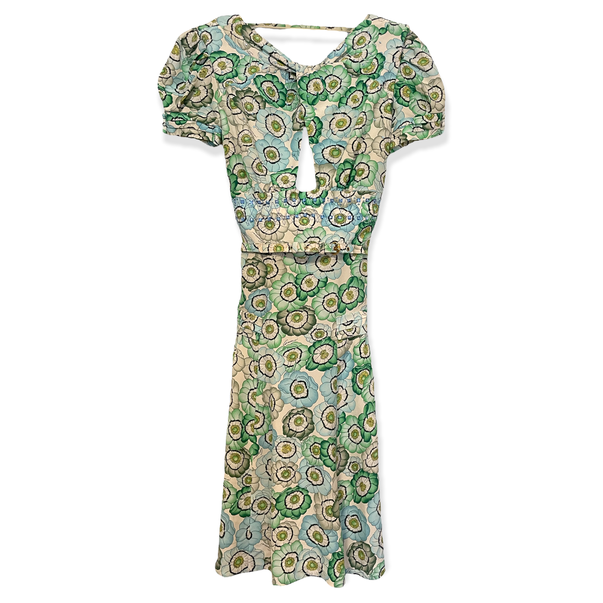 GUCCI dress in the iconic Gucci floral print |Size:IT40| Made in Italy